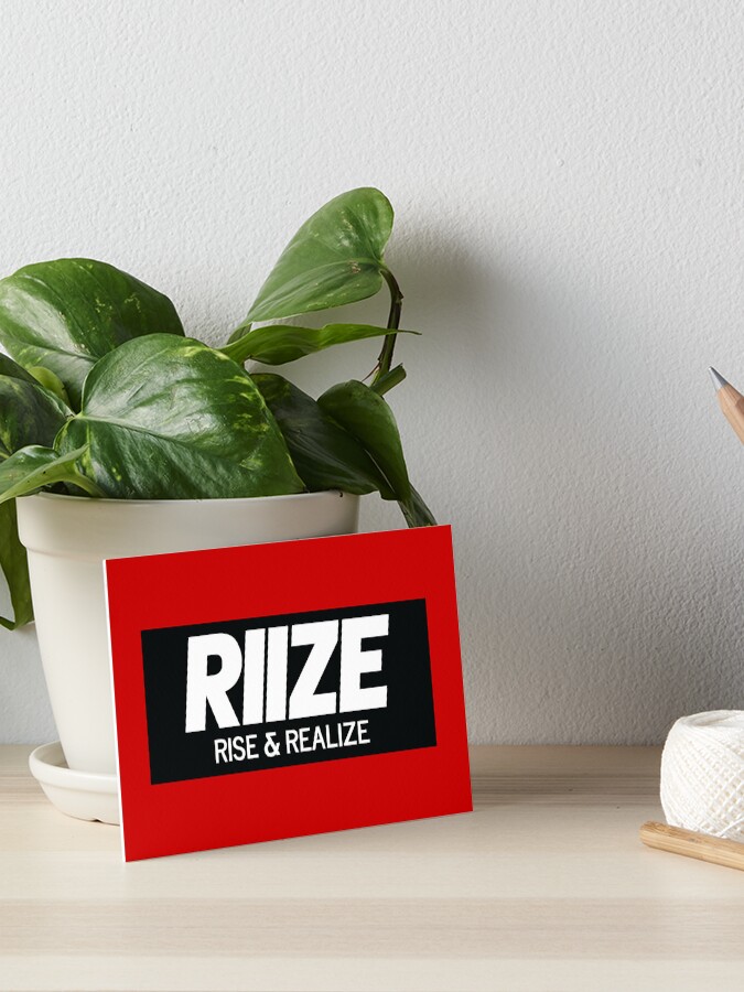 RIIZE - RISE & REALIZE Debut Logo (White) | Kpop Merch Gift for