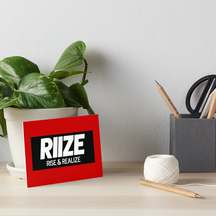 RIIZE - RISE & REALIZE Debut Logo (White) | Kpop Merch Gift for