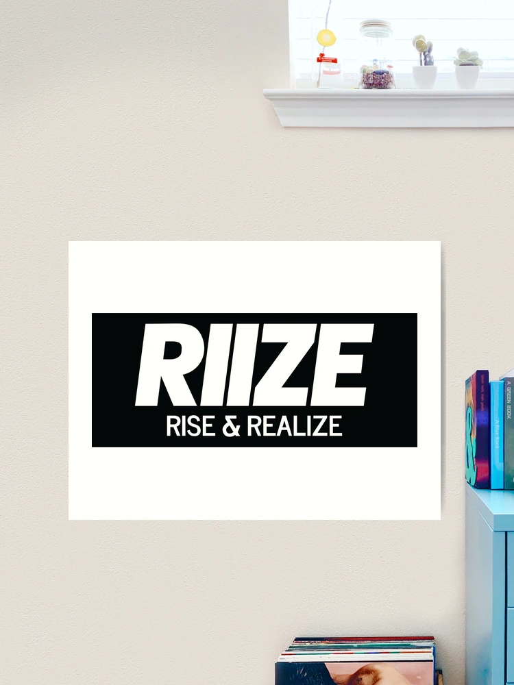 RIIZE - RISE & REALIZE Debut Logo (White) | Kpop Merch Gift for