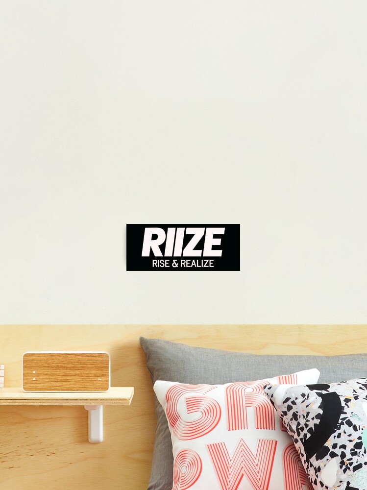 RIIZE - RISE & REALIZE Debut Logo (White) | Kpop Merch Gift for