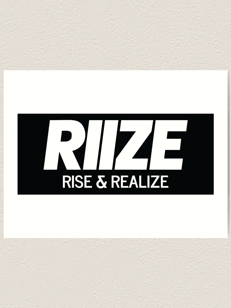 RIIZE - RISE & REALIZE Debut Logo (White) | Kpop Merch Gift for