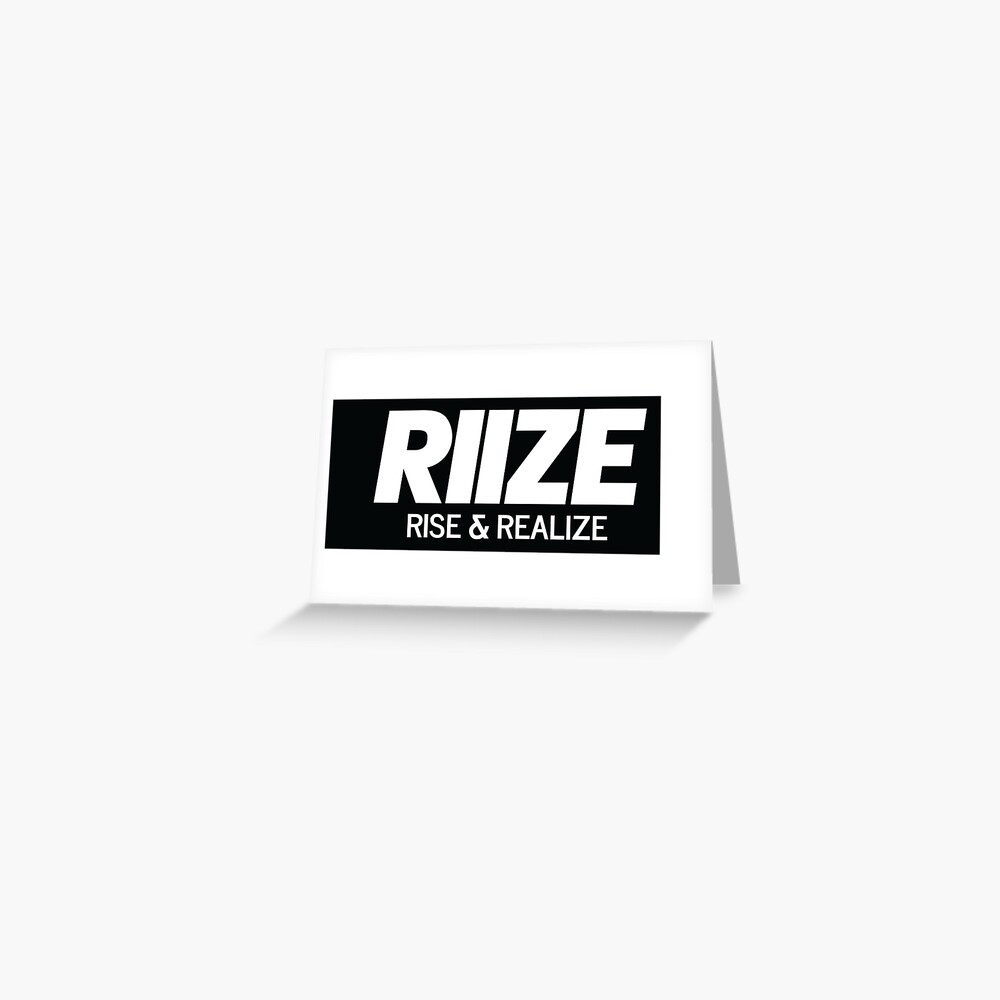 RIIZE - RISE & REALIZE Debut Logo (White) | Kpop Merch Gift for