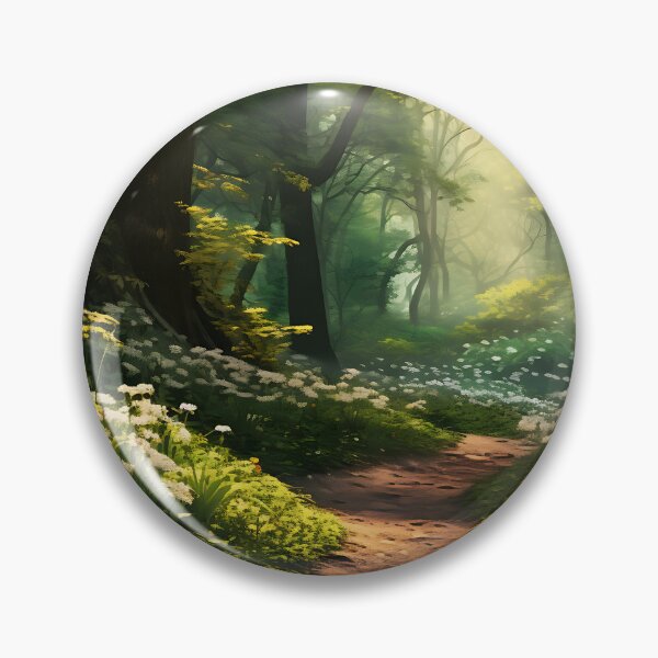Item preview, Image of a summer morning in the forest in the style of an oil painting designed and sold by Pflugart.