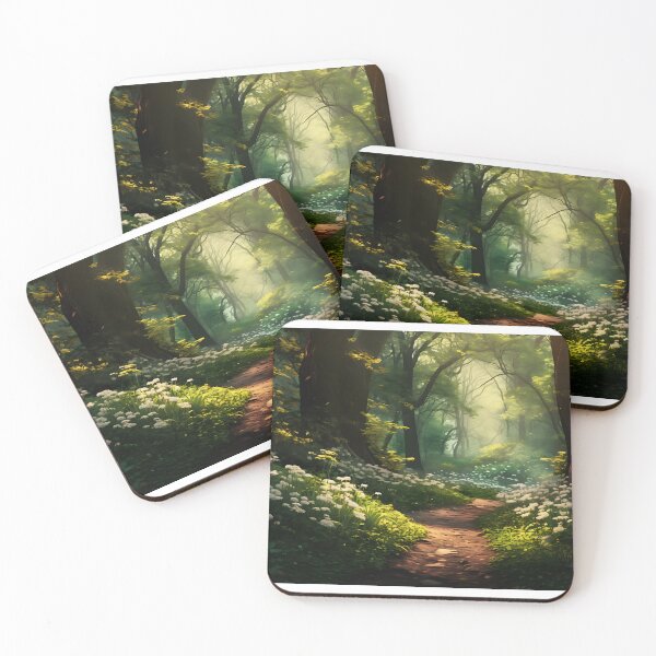 Item preview, Image of a summer morning in the forest in the style of an oil painting designed and sold by Pflugart.