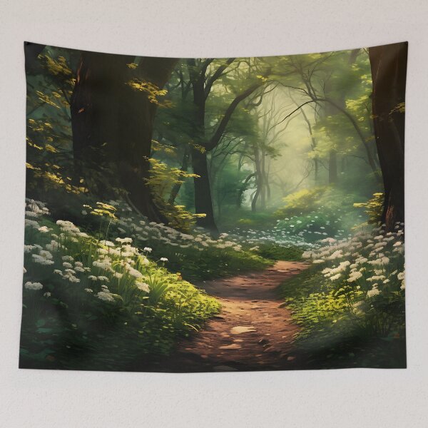 Item preview, Image of a summer morning in the forest in the style of an oil painting designed and sold by Pflugart.