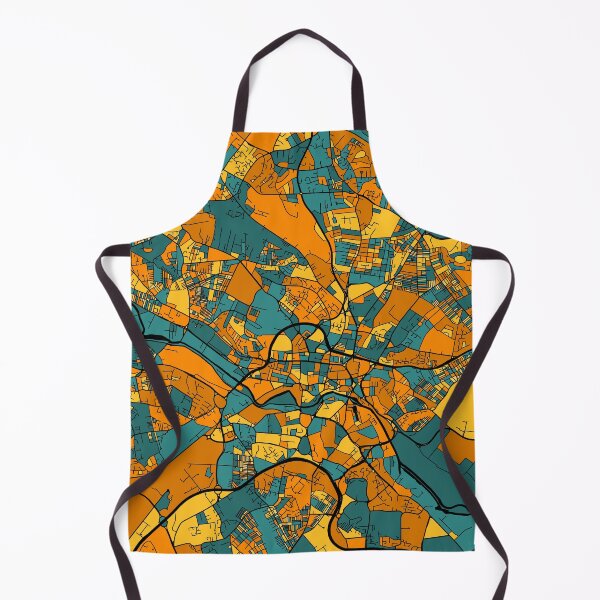 Item preview, Leeds Map Pattern in Orange & Teal designed and sold by PatternMaps.
