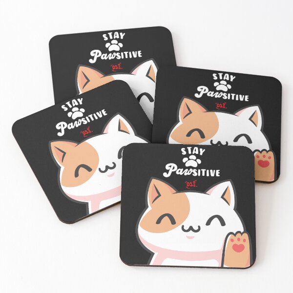 Item preview, Stay Pawsitive: Feline Wisdom for the Heart (dark) / RoYuMi designed and sold by royumi.
