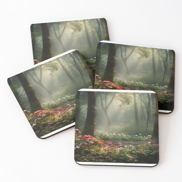 Item preview, Image of a summer morning in the forest in the style of an oil painting designed and sold by Pflugart.