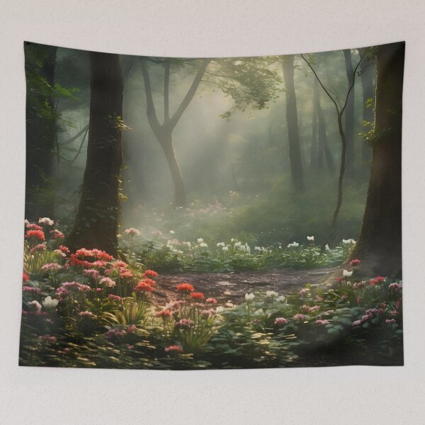 Item preview, Image of a summer morning in the forest in the style of an oil painting designed and sold by Pflugart.