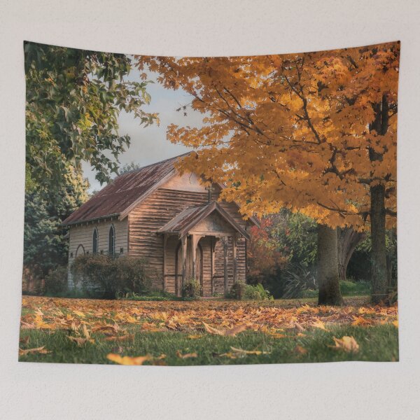 Item preview, Church at Eurobin at peak autumn designed and sold by brightmystic.