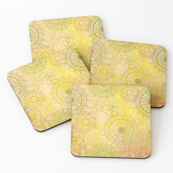 Item preview, Mandalas Yellow Grunge designed and sold by retrobliss70s.