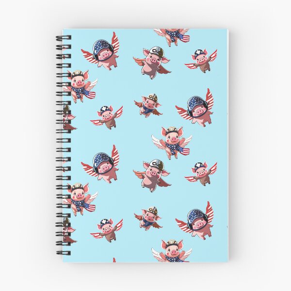 Item preview, 5 flying cute aviator pigs, when pigs fly designed and sold by Sunmoonlove.