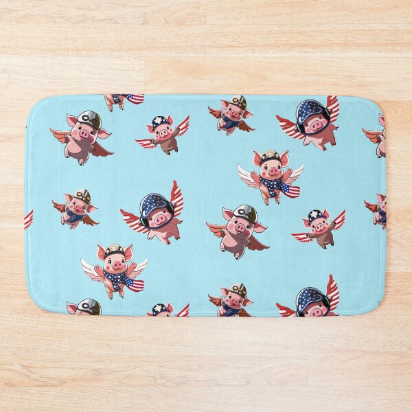 Item preview, 5 flying cute aviator pigs, when pigs fly designed and sold by Sunmoonlove.