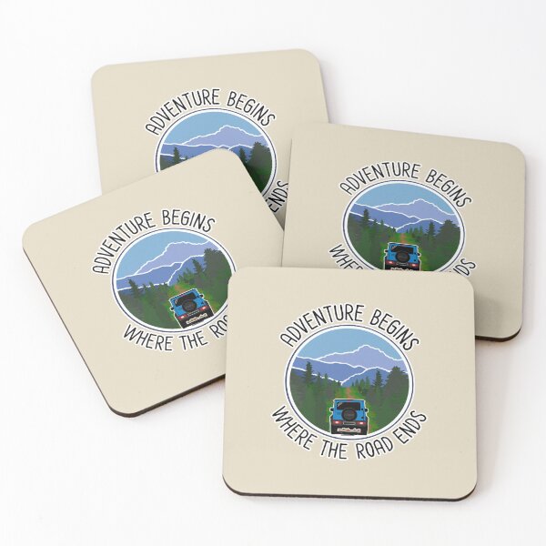 Item preview, Adventure Begins Where The Road Ends ~ Brisk Blue designed and sold by ZookiniYellow.