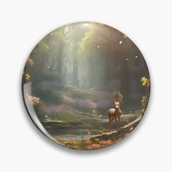 Item preview, Image of a summer morning in the forest in the style of an oil painting designed and sold by Pflugart.