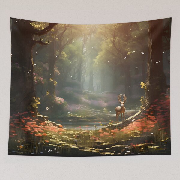 Item preview, Image of a summer morning in the forest in the style of an oil painting designed and sold by Pflugart.