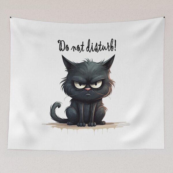 Item preview, Black Cat Meme - Do not disturb designed and sold by Puristock.