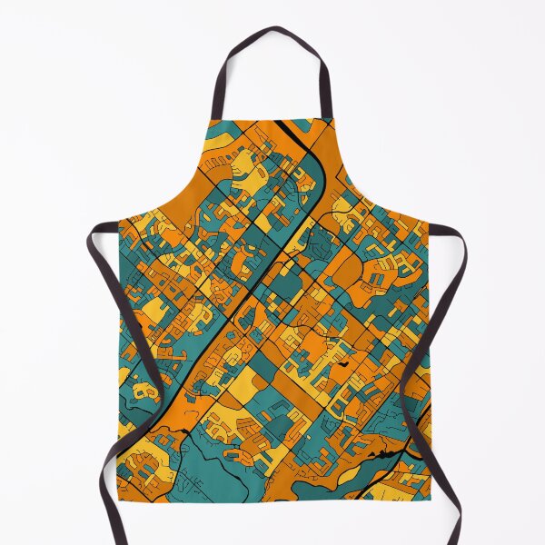 Item preview, Mississauga Map Pattern in Orange & Teal designed and sold by PatternMaps.