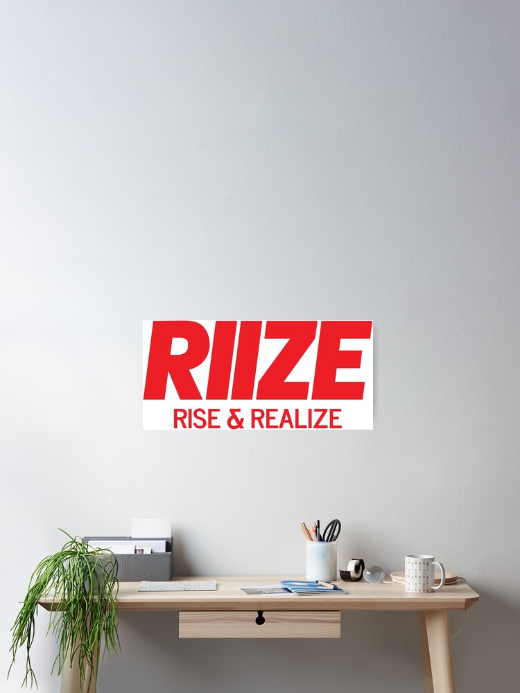 RIIZE - RISE & REALIZE Debut Logo (Red) | Kpop Merch Gift for Fans