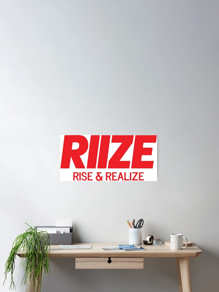 RIIZE - RISE & REALIZE Debut Logo (Red) | Kpop Merch Gift for Fans