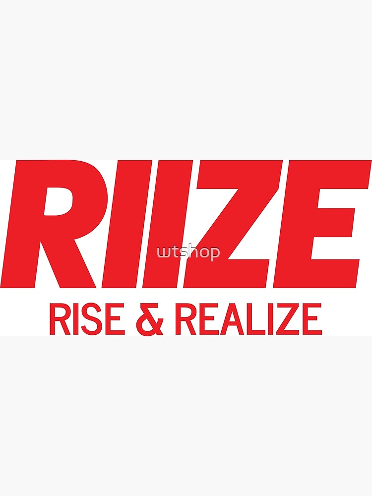 RIIZE - RISE & REALIZE (直筆サイン入り) RIIZE - RISE & REALIZE Debut Logo (Red) | Kpop Merch Gift for Fans