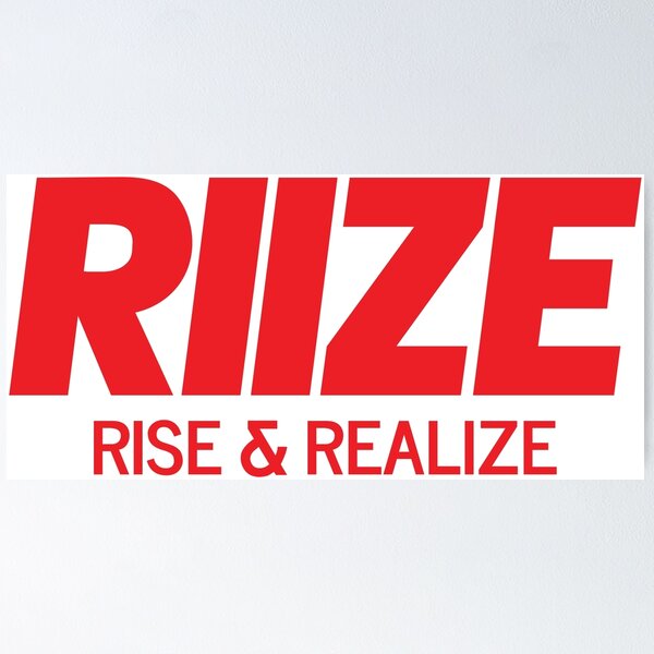 RIIZE - RISE & REALIZE Debut Logo (Black) | Kpop Merch Gift for