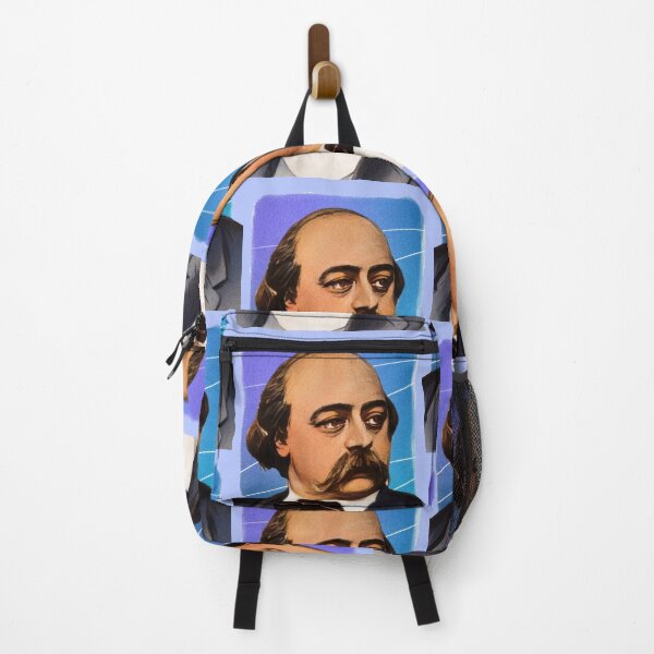 Item preview, French Novelist Gustave Flaubert - blue - illustration  designed and sold by Litstoy.