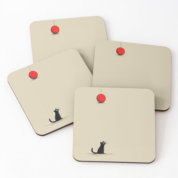 Item preview, Suspicious Friends - black cat Mamo playing ball designed and sold by kinstar.