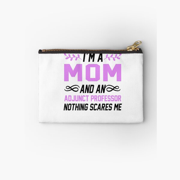 Item preview, I'm A Mom &Amp;Amp; Adjunct Professor Nothing Scares Me T-Shirt - Gift Idea Shirt For Men-Simple Graphic T Shirts-black designed and sold by EagmianPheolea.