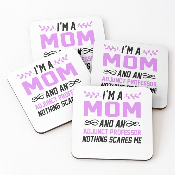 Item preview, I'm A Mom &Amp;Amp; Adjunct Professor Nothing Scares Me T-Shirt - Gift Idea Shirt For Men-Simple Graphic T Shirts-black designed and sold by EagmianPheolea.