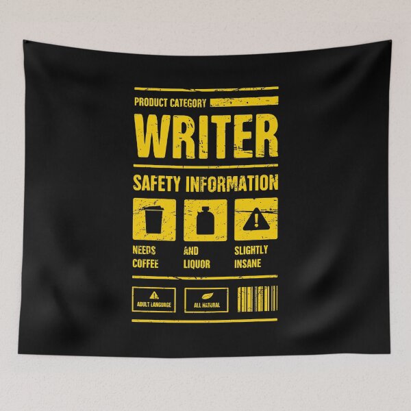 Item preview, Safety Information | Funny Novelist Writer Gift designed and sold by Jam Jar.