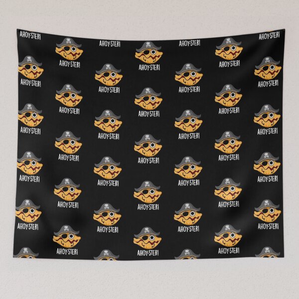 Item preview, Ahoy-ster Pirate Funny Oyster Puns (Dark BG) designed and sold by punnybone.