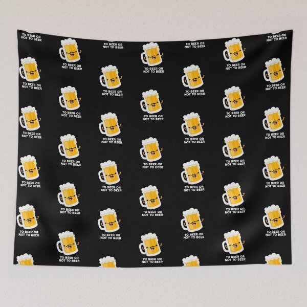 Item preview, To Beer Or Not To Beer Funny Drink Puns (Dark BG) designed and sold by punnybone.