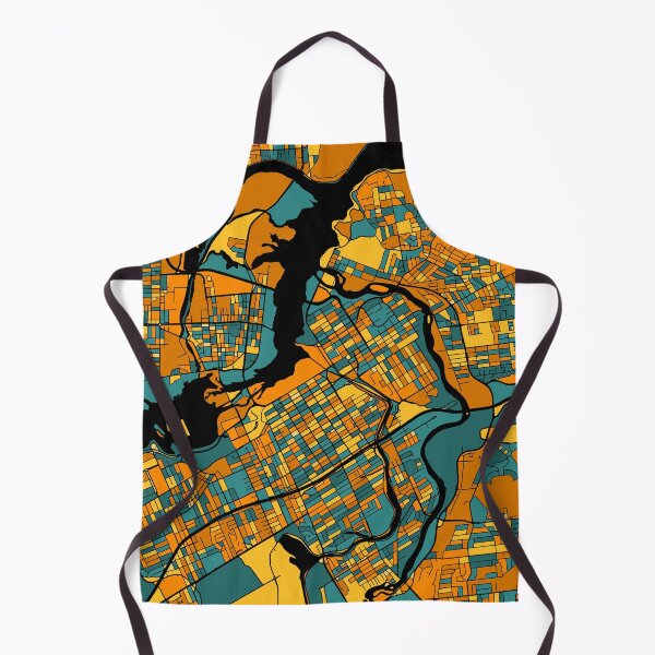 Item preview, Ottawa Map Pattern in Orange & Teal designed and sold by PatternMaps.