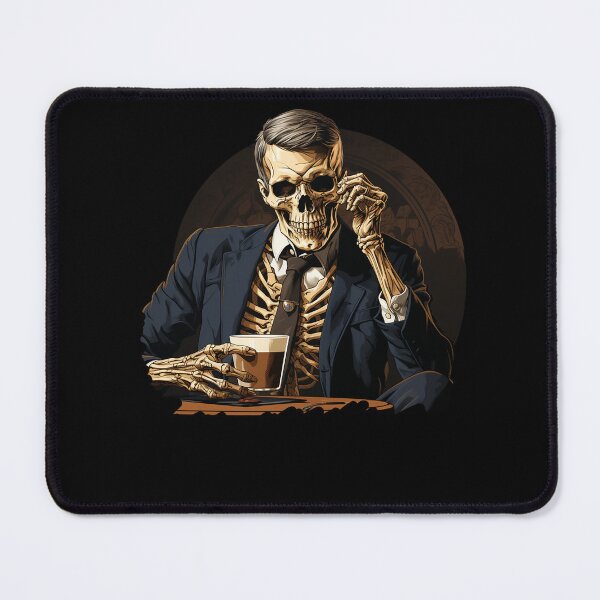 Item preview, Skeleton holding coffee cup - Skeleton Coffee Drinker designed and sold by JansenGS.