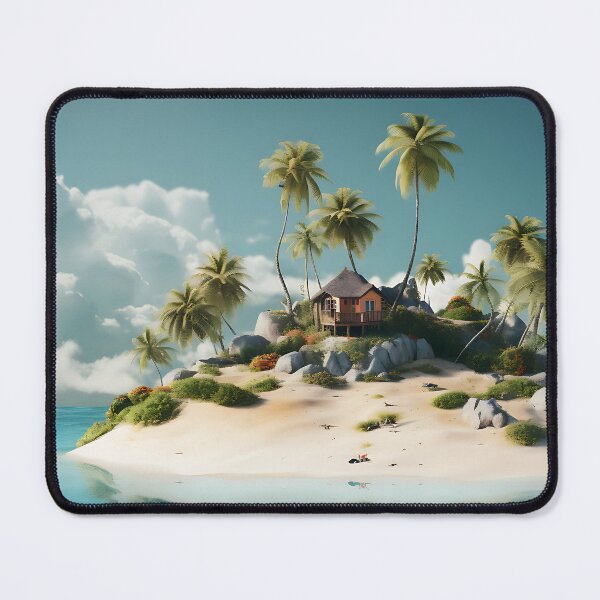 Item preview, Image of a small tropical island in the style of fantastic realism designed and sold by Pflugart.
