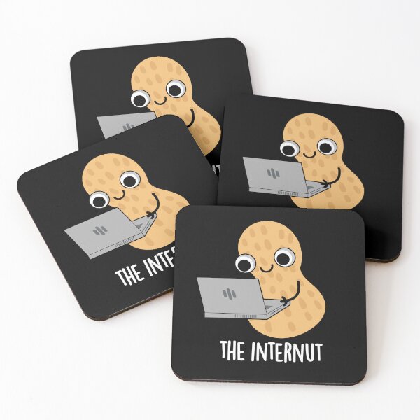 Item preview, The Internut Funny Peanut Puns (Dark BG) designed and sold by punnybone.