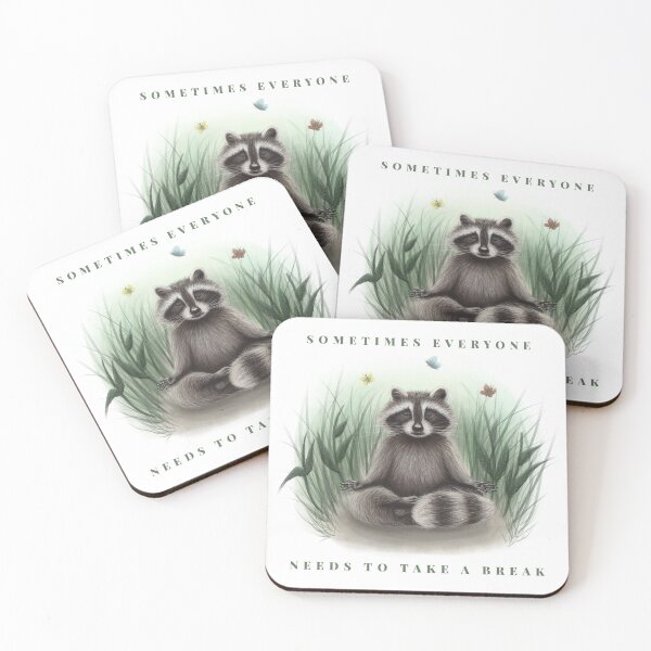 Item preview,  Meditating Raccoon designed and sold by juliarauhutart.