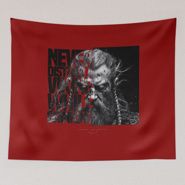 Item preview, Never disturb a Viking while drinking (Norse mythology) designed and sold by utopio-art.