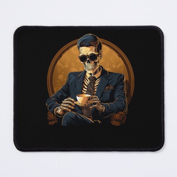 Item preview, Skeleton holding coffee cup - Skeleton Coffee Drinker designed and sold by JansenGS.