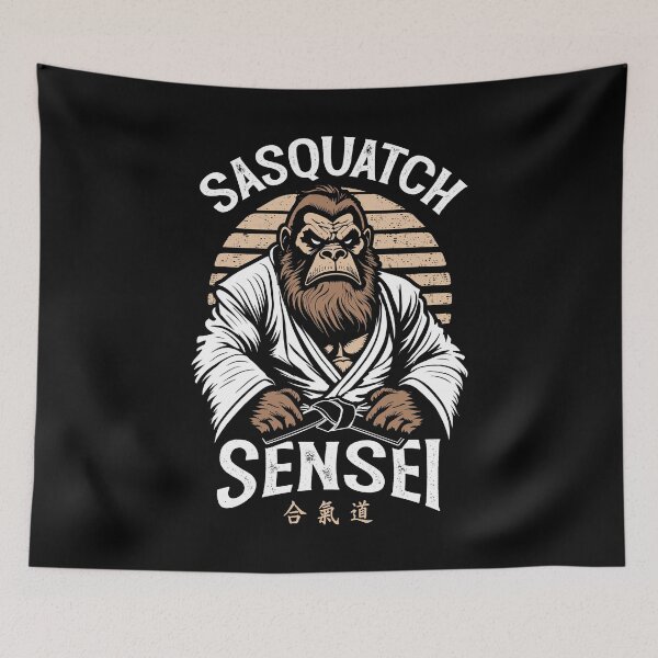 Item preview, Aikido Warrior Legend Sasquatch Sensei Bigfoot Martial Arts designed and sold by GrandeDuc.