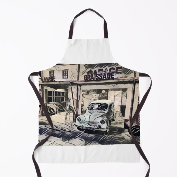 Item preview, Drawing old vintage car garage designed and sold by Frizzanteworld.