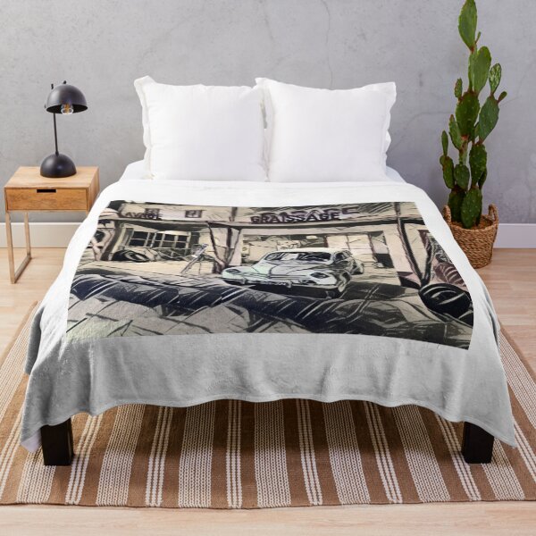 Item preview, Drawing old vintage car garage designed and sold by Frizzanteworld.
