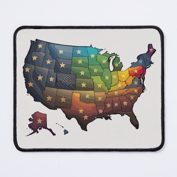 Item preview, USA Map vintage artwork designed and sold by LIRAZ ZIV.