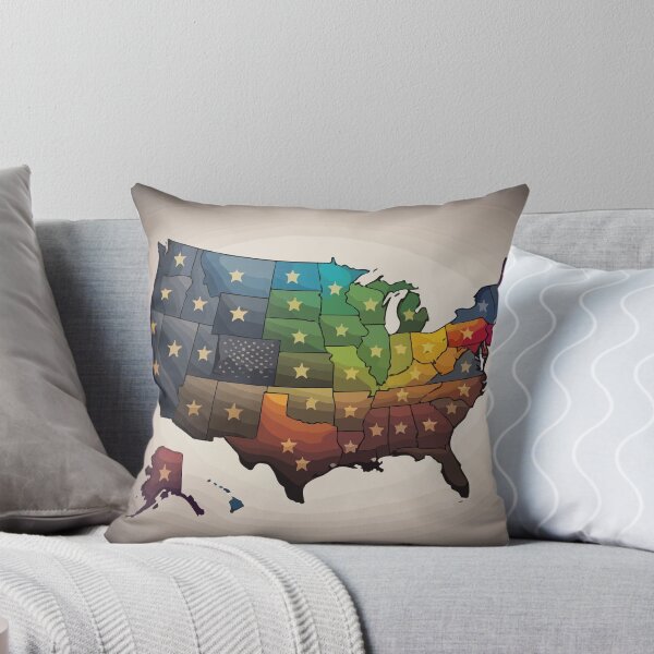 Item preview, USA Map vintage artwork designed and sold by LIRAZ ZIV.