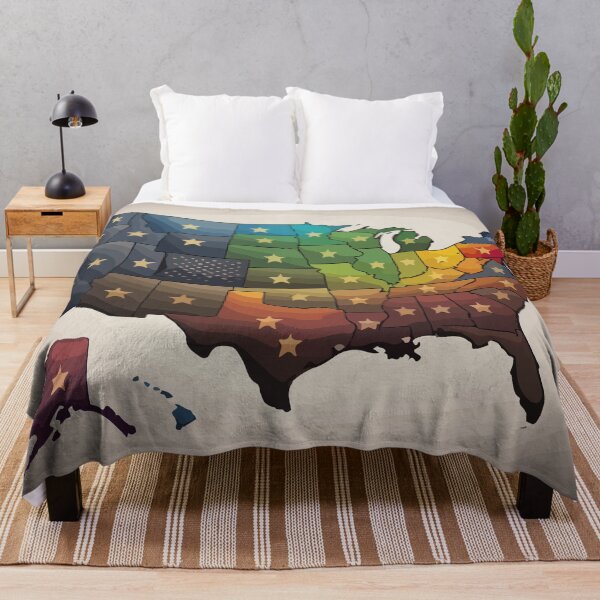 Item preview, USA Map vintage artwork designed and sold by LIRAZ ZIV.