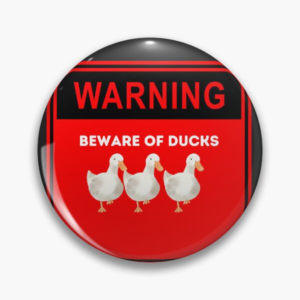 Item preview, Beware of Ducks Sign Danger Warning designed and sold by Reelyfishing.