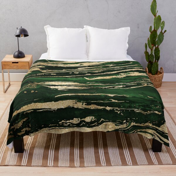 Item preview, Stylish Green Gold Abstract Marbleized Paint designed and sold by InovArtS.