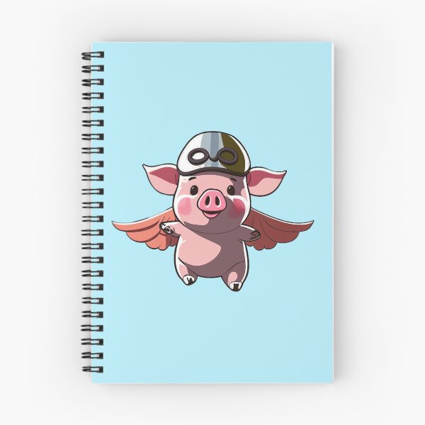 Item preview, flying cute aviator pig, little pig with wings, when pigs fly designed and sold by Sunmoonlove.