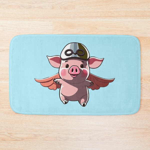 Item preview, flying cute aviator pig, little pig with wings, when pigs fly designed and sold by Sunmoonlove.